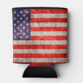 フォールンアンティークアメリカ国旗 缶クーラー (裏面)
