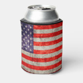 フォールンアンティークアメリカ国旗 缶クーラー (缶裏面)