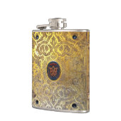 フォールンアンティークゴールデンスワール フラスク (左)