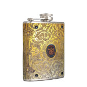 フォールンアンティークゴールデンスワール フラスク (右)