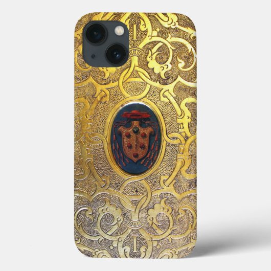 フォールンアンティークゴールデン渦巻きブック Case-Mate iPhoneケース (裏面)