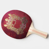 フォールンインク染色クリムゾン 卓球ラケット (横)