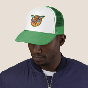 フォールンオレンジフクロウヴィンテージハロエニー キャップ