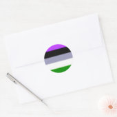 フォールンジェンダークエアプライド国旗 ラウンドシール (封筒)