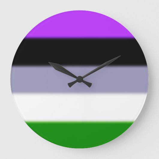 フォールンジェンダークエアプライド国旗 ラージ壁時計 (正面)