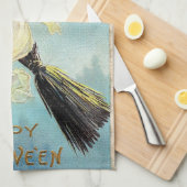 フォールンハッピーハローウィンパンプキンウィッチ キッチンタオル (四つ折り)