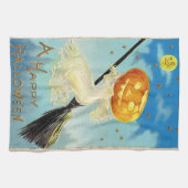 フォールンハッピーハローウィンパンプキンウィッチ キッチンタオル (横)