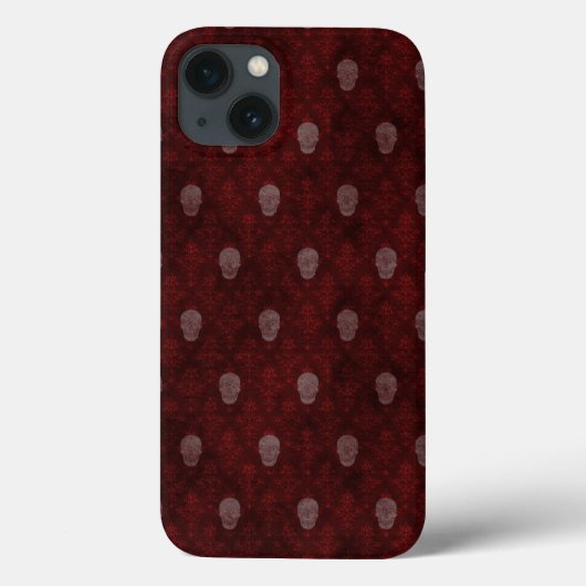 フォールンビクトリアンスカル赤 Case-Mate iPhoneケース (裏面)
