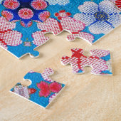 フォールンブルーのカスケードフローラChirimen ジグソーパズル (側面)