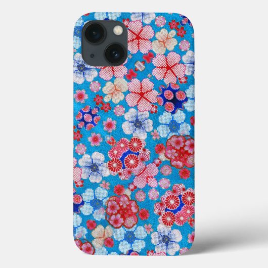 フォールンブルーのカスケードフローラChirimen Case-Mate iPhoneケース (裏面)