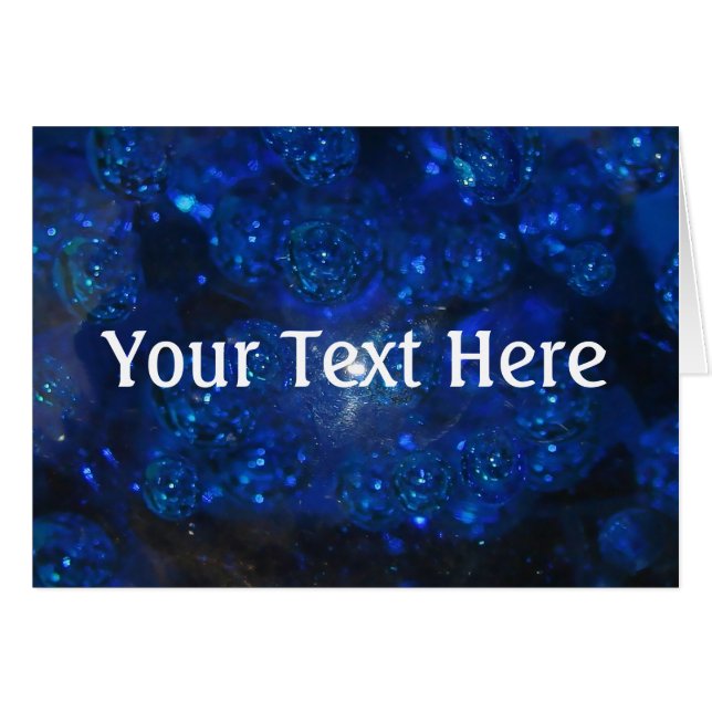 フォールンブルーガラスの泡 (正面横)