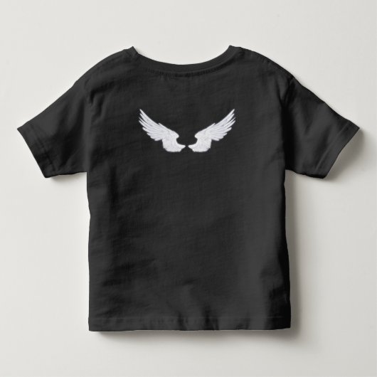 フォールンホワイトエンジェルウィングス トドラーTシャツ (裏面)