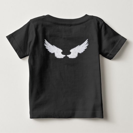 フォールンホワイトエンジェルウィングス ベビーTシャツ (裏面)