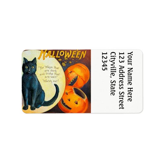 フォールンメリーハロウィーン猫 ラベル (正面)