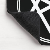 フォールンユニカルヘキサグラムホワイト マウスパッド (コーナー)