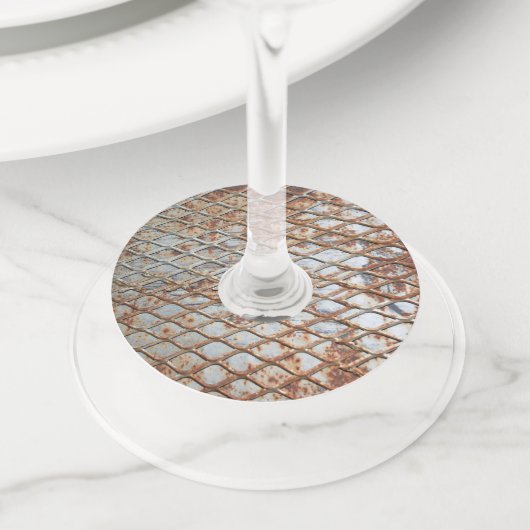 フォールンラスティ格子 ワイングラスタグ (クローズアップ)