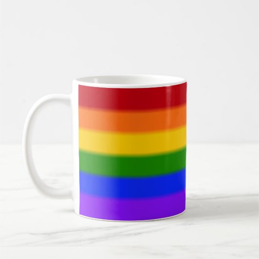 フォールンレインボーゲイプライド国旗 コーヒーマグカップ (左)