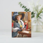 フォールンレターとお茶 ポストカード (スタンド正面)