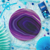 フォールン渦巻き紫のジオード ペーパープレート (パーティー)