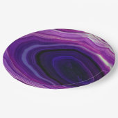 フォールン渦巻き紫のジオード ペーパープレート (アングル)