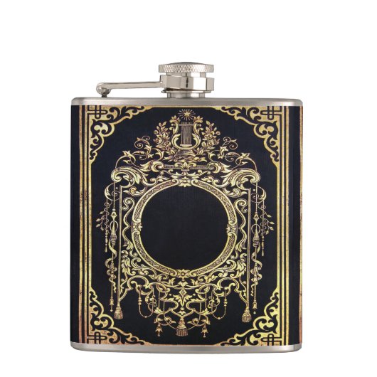 フォールン華美金ゴールドフレーム（モノグラムに最適） フラスク (正面)