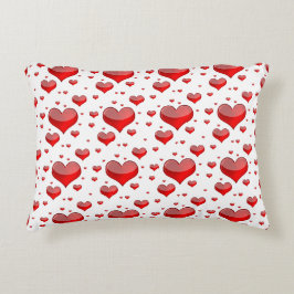 フォールン赤いハート（背景色を選択） アクセントクッション