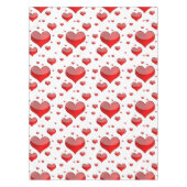 フォール赤いハート（背景色を選択） テーブルクロス (正面)