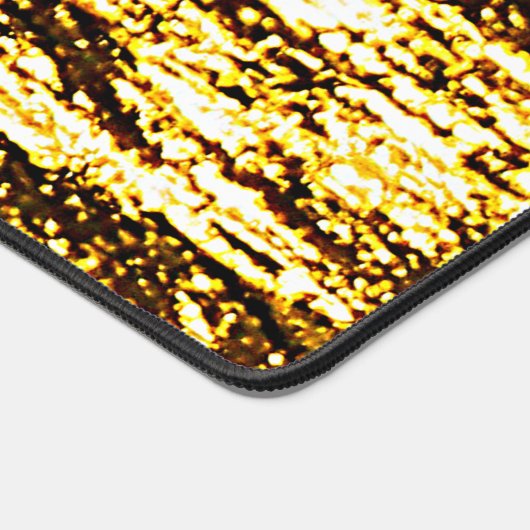 フォール金ゴールド黄鉄鉱抽象芸術名引用文事業 デスクマット (コーナー)