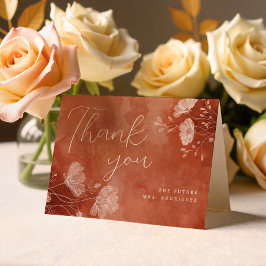 フォール イン ラブ ブライダル シャワー 折りたたみ サンクス カード