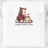 フォール&ラム最高のフレンズ共有アタッチメントモーメント スクエアシール (バッグ)