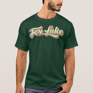 フォーレイクTレトロアート野球フォントヴィンテージプレミアム Tシャツ