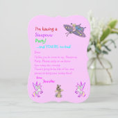 フォーンとユニコーンスリープバーまたはその他のパーティー招待状 招待状 (スタンド正面)