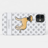 フォーン・グレートデーン かわいい漫画の犬と名前 Case-Mate iPhoneケース (裏面(横))
