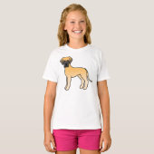 フォーン・グレートデーン かわいい漫画の犬 Tシャツ (正面フル)