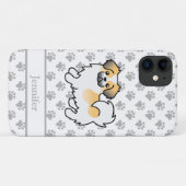 フォーン+セーブル+パーティカラー+チベットン+スパニエル+犬+名前 Case-Mate iPhoneケース (裏面(横))