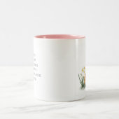 フォーン・チワワの花の水彩画アート ツートーンマグカップ (中央)