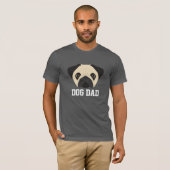 フォーン・パグ犬のパパ Tシャツ (正面フル)