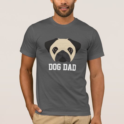 フォーン・パグ犬のパパ Tシャツ (正面)