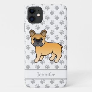 フォーン フレンチブルドッグ かわいいキャラクター 犬+名前 iPhone 11 ケース