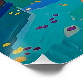 フォーヴィスト風のソワビー・ブリッジ運河基盤の絵画 ポスター (コーナー)
