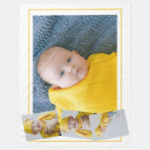 フォー写真テンプレート パーソナライズされた フリースブランケット (正面)