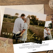 フォー写真モダン宗教的フォイルホリデーカード 箔シーズンカード