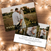 フォー写真モダン宗教的フォイルホリデーカード 箔シーズンカード