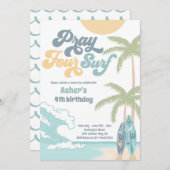 フォー祈サーフレトロサーフビーチ4th誕生日 招待状 (正面/裏面)