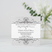 フォー輝くフォーマルヴィンテージ花盛り – 結婚式の招待 招待状 (スタンド正面)