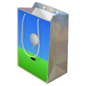 フォー！ゴルフボールオンティー ミディアムペーパーバッグ (裏面アングル)