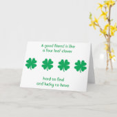 フォー・リーフ・クローバー・ア最高のンド・フレンズ カード (黄色い花)