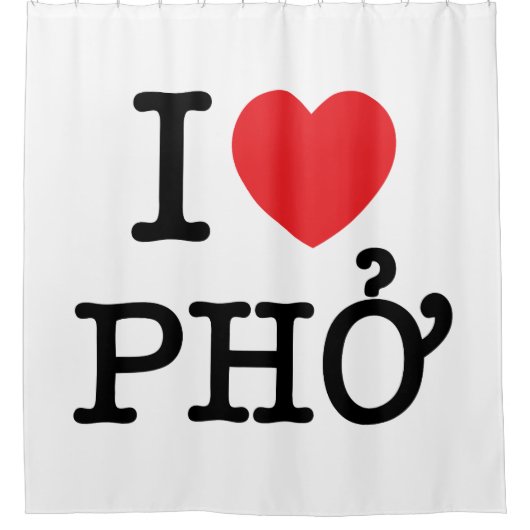 フォー(Pho)が大好き シャワーカーテン (正面)