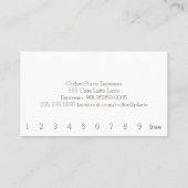 フォ動揺してグシンプルロイヤリティコーヒーパンチカード ロイヤリティカード (裏面)