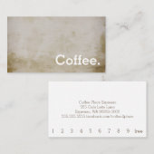 フォ動揺してグシンプルロイヤリティコーヒーパンチカード ロイヤリティカード (正面/裏面)